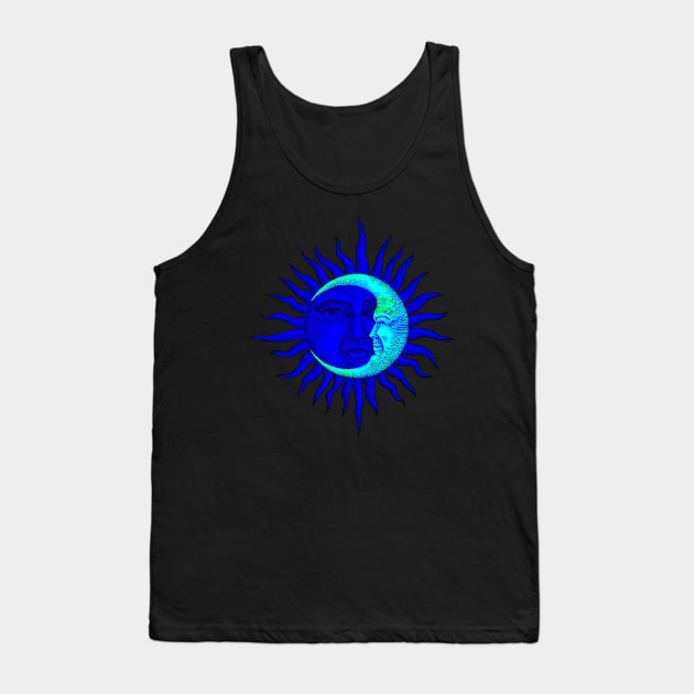 Eclipse Interactive Green&Blue Filter T-Shirt By Red&Blue Tank Top by RedAndBlue